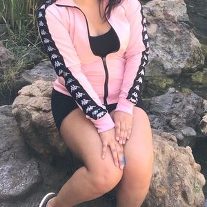 Pink kappa track jacket